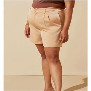 COPY - Stylish Ashely Stewart Women's Plus Size Champagne Zipper Front Shorts